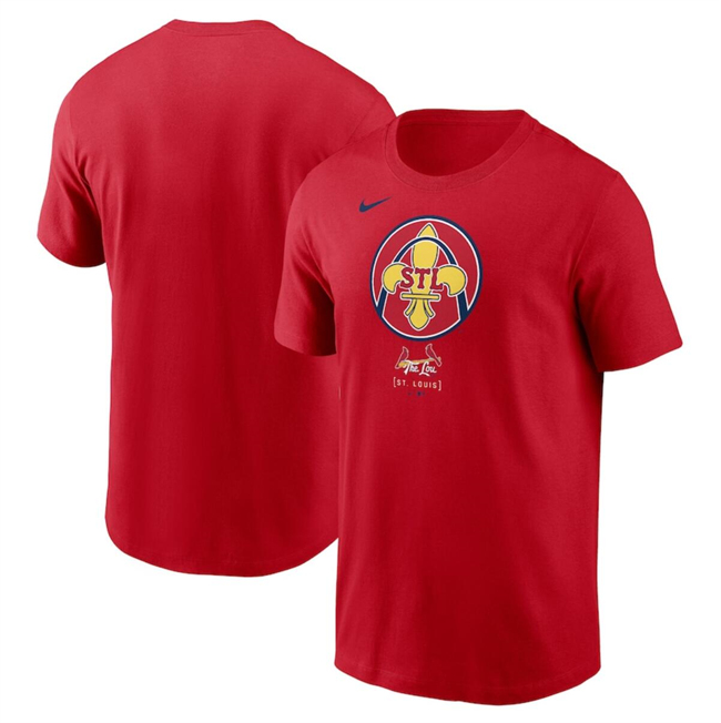 Men's St. Louis Cardinals Red 2024 City Connect Large Logo T-Shirt